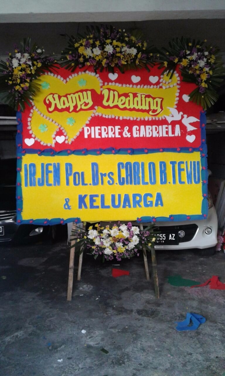 Bunga Papan Wedding Manado